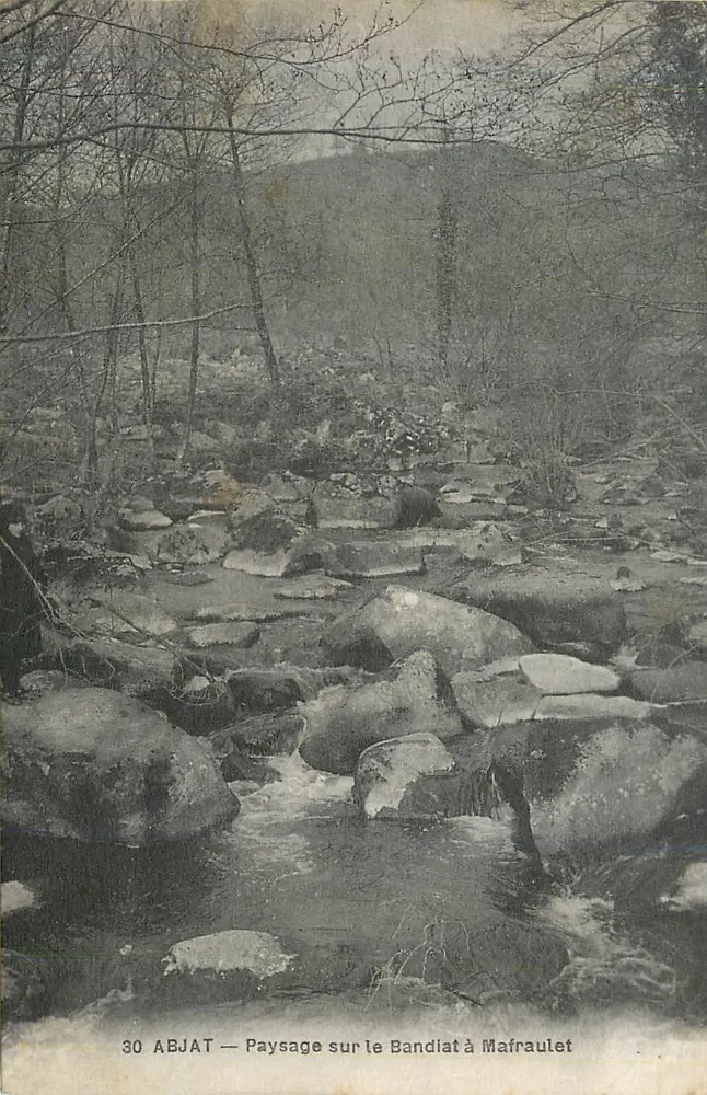 Landschaft am Bandiat in Mafrault — 30 ABJAT — Verlag J.-M. Lacotte - Vorderseite