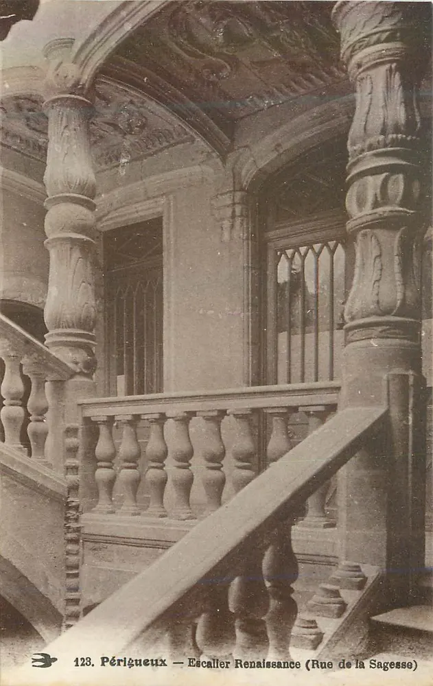 Escalier Renaissance — Rue de la Sagesse — Périgueux - Recto