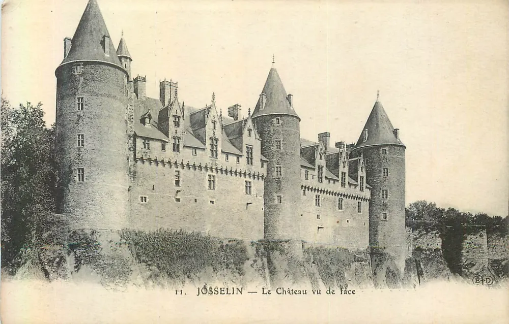 Jösselin — O Castelo visto de frente — Editor E. & D. Dury, Sainte-Suzanne - Frente
