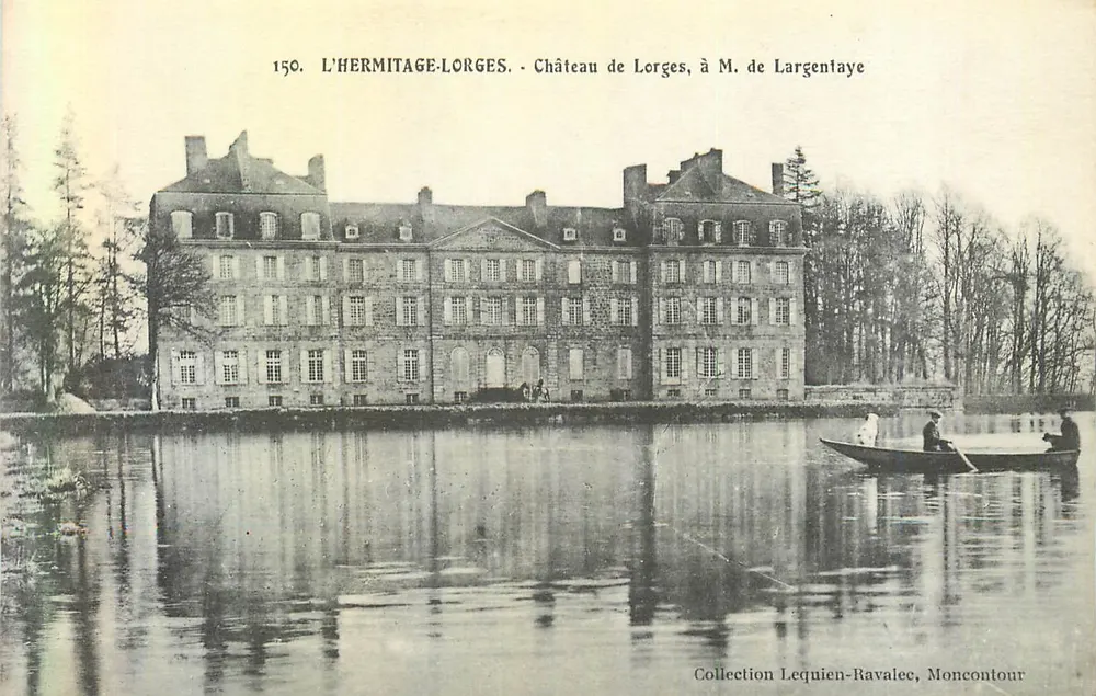 Château de Lorges, à M. de Largentaye — L'Hermitage-Lorges — Collection Lequien-Ravalec, Moncontour - Recto