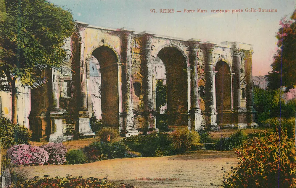 Reims — Porte Mars, alte gallo-römische Pforte — Thoutillic, Verlag, Nr. 97 - Vorderseite