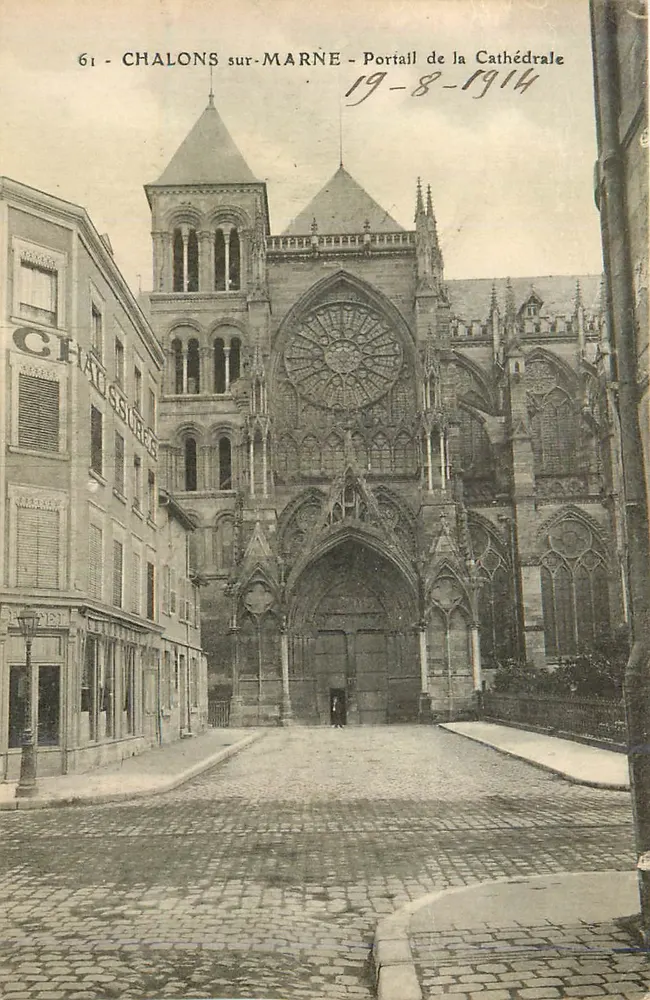 Chalons-sur-Marne - Portail de la Cathédrale — éditeur Chassière, n° 61 - Recto