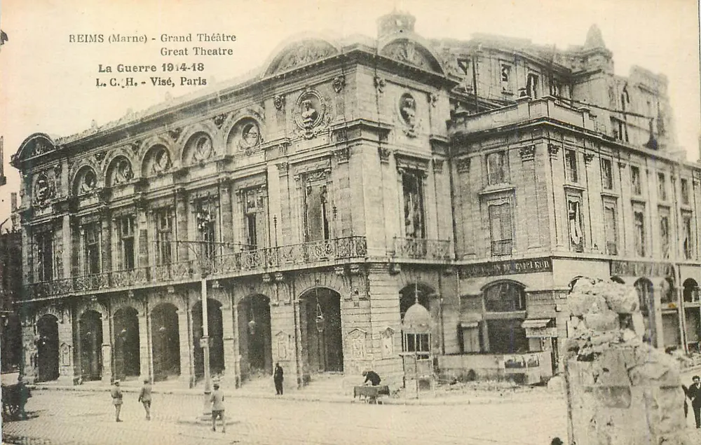 Reims (Marne) - Grand Theatre - Der Krieg 1914-18 - Vorderseite