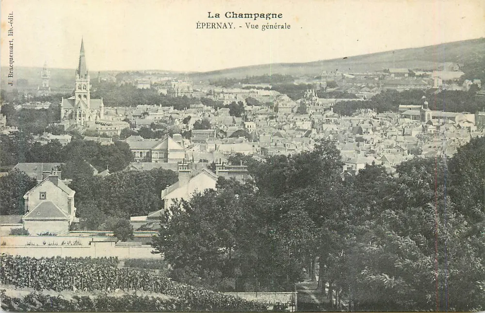 Épernay - Vista geral — J. Bracquemart, litografia, editora - Frente