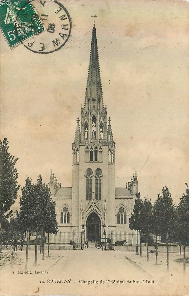 ÉPERNAY — Chapelle de l'Hôpital Auban-Moët — C. M., édit., Épernay - Recto