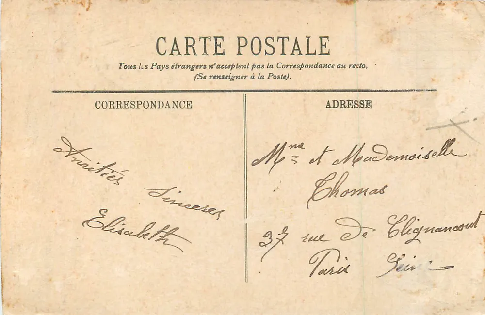 Reims — A Catedral — LL. — Editor LL, n°96 - Verso