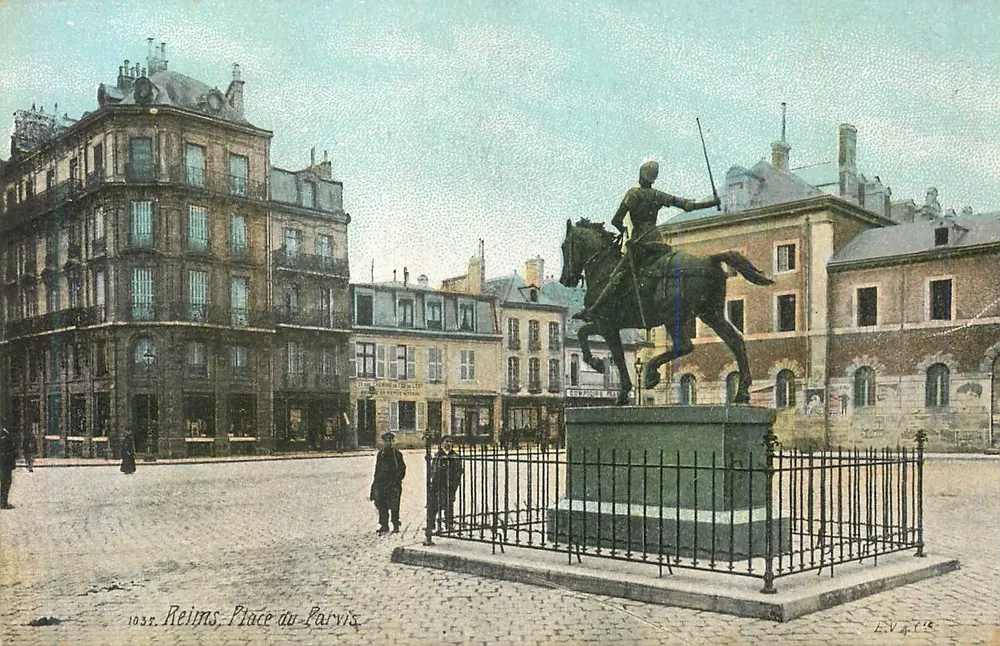 Reims. Plac Carvis — figura jeździecka — wydawca EV 4716 - Awers