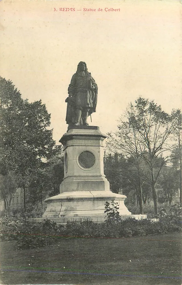 Reims — Estátua de Colbert — Edições da Postagem - Frente