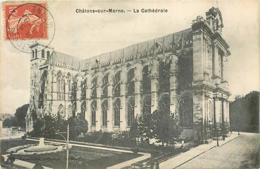 Châlons-sur-Marne — A Catedral — Edit. Lajeunesse, em Châlons-sur-Marne - Frente