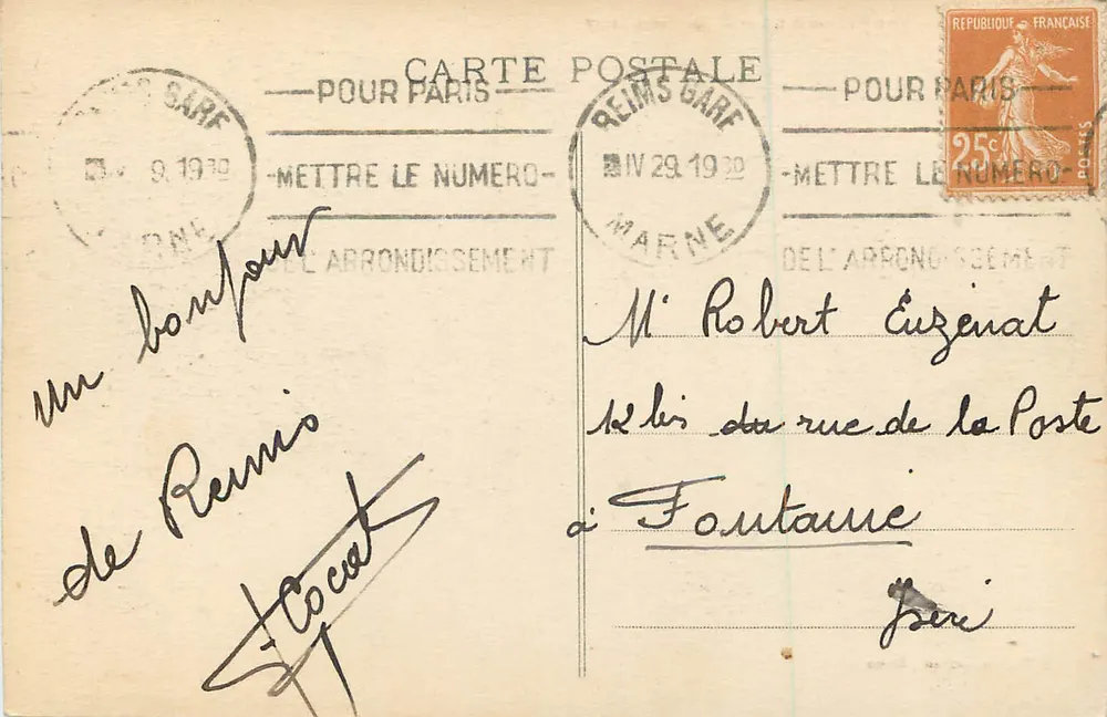 Reims - Rue Fléchambault et Église Saint-Rémy — Y. Thuillier, éditeur, Reims, n°131 - Verso
