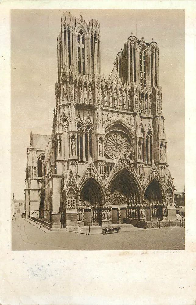 Reims - A Catedral — editor Hélio Braun & Cie, série B-9 - Frente