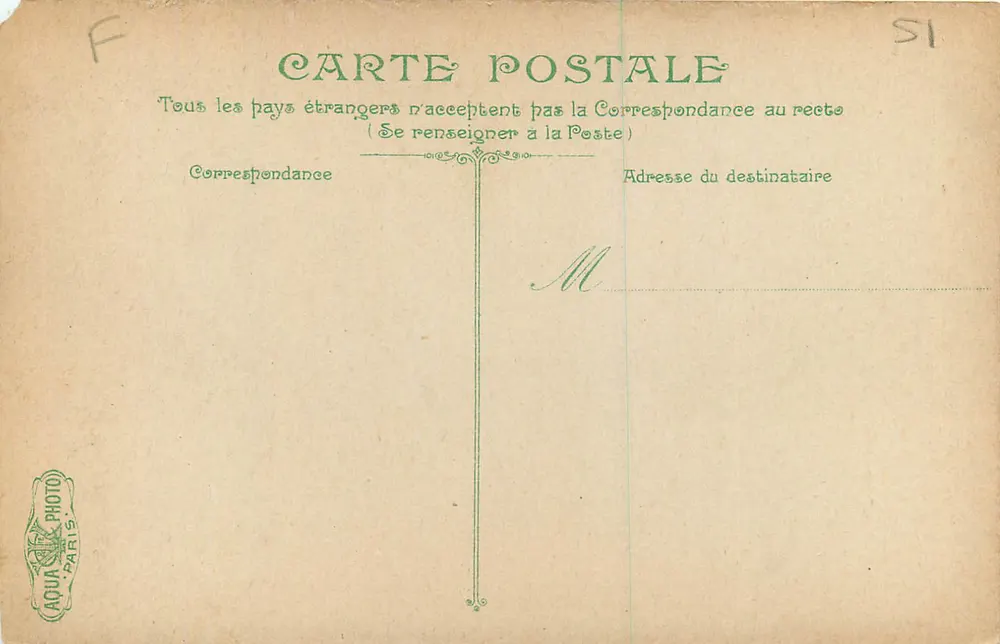 Reims. Place au Parvis — estátua equestre — editor L.V.A. n° 1032 - Verso