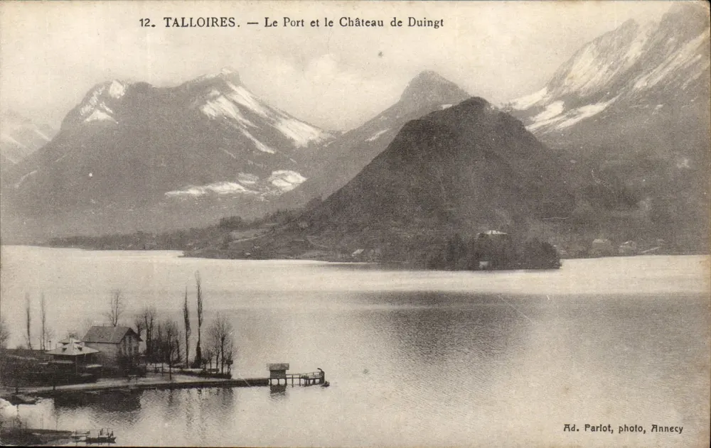 Talloires — Der Hafen und das Schloss Duingt — Ad. Parlot, Foto, Annecy - Vorderseite