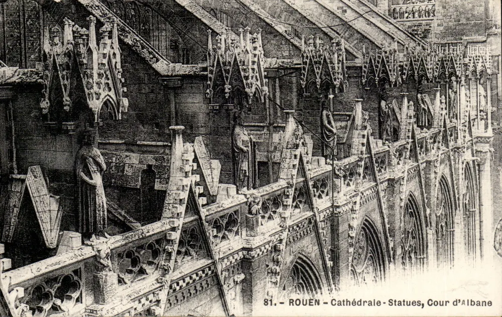 Rouen - Catedral - Estátuas, Cour d'Albane — n°81 - Frente