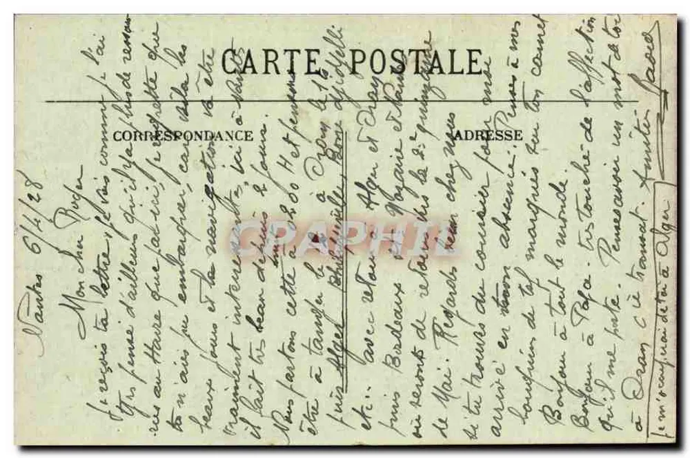 Bordeaux — Die Quais der Douine — Börse Louis XVIII und die Quais der Chartrons — M. D. - Rückseite