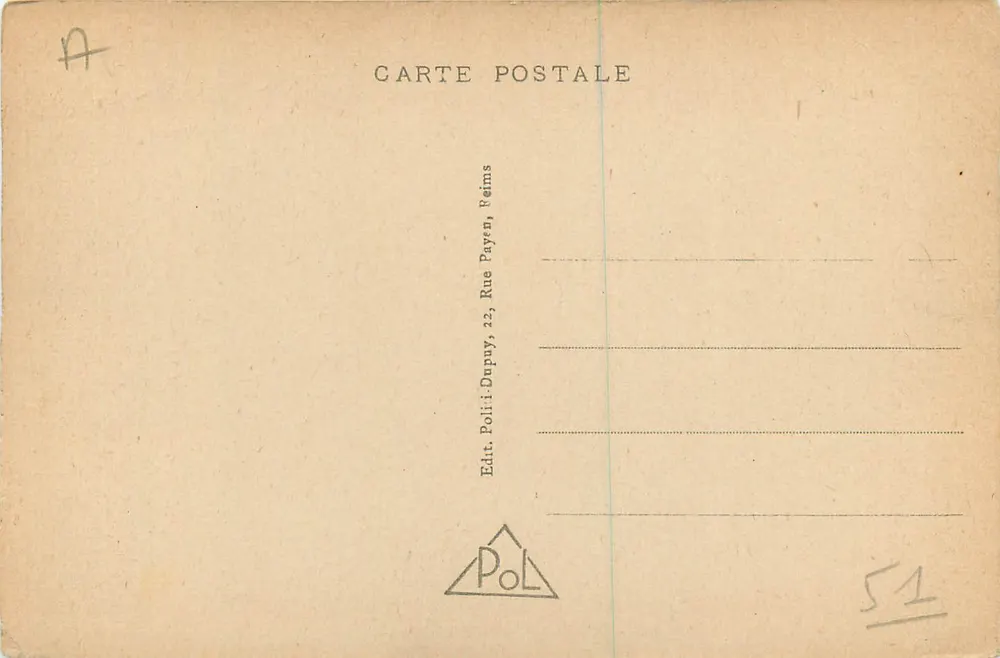 Reims - Biblioteca Carnegie — editor Poli, n° 626 - Verso