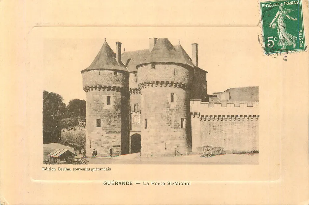 Guérande — A Porta Saint-Michel — Edição Bertho, souvenirs guérandais - Frente
