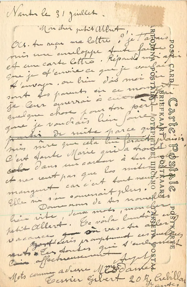 Nantes - A Escada de Santa Ana — Héliographie de N.D. Phot. - Verso