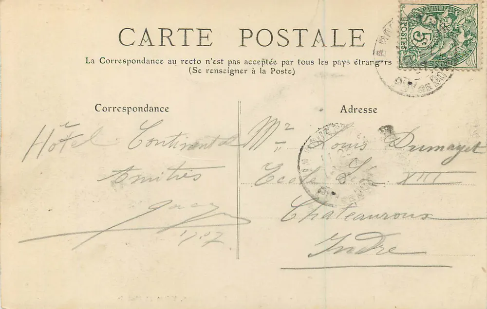 Puy-de-Dôme — 655 — La Bourboule, das Casino, Villen und Hotels — Auvergne - Rückseite
