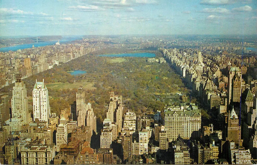 Central Park — vista aérea — Acacia Card Company, n°206 - Frente
