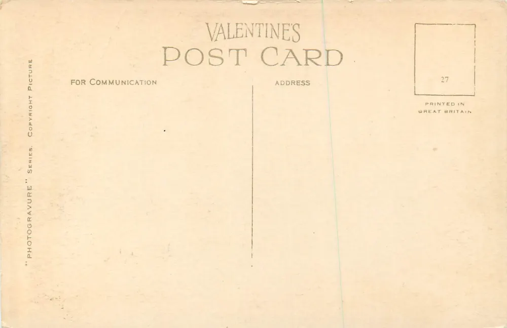 New College desde los Jardines, Oxford — Serie de Tarjetas Postales de Valentin, n° 06077 J.V. - Reverso