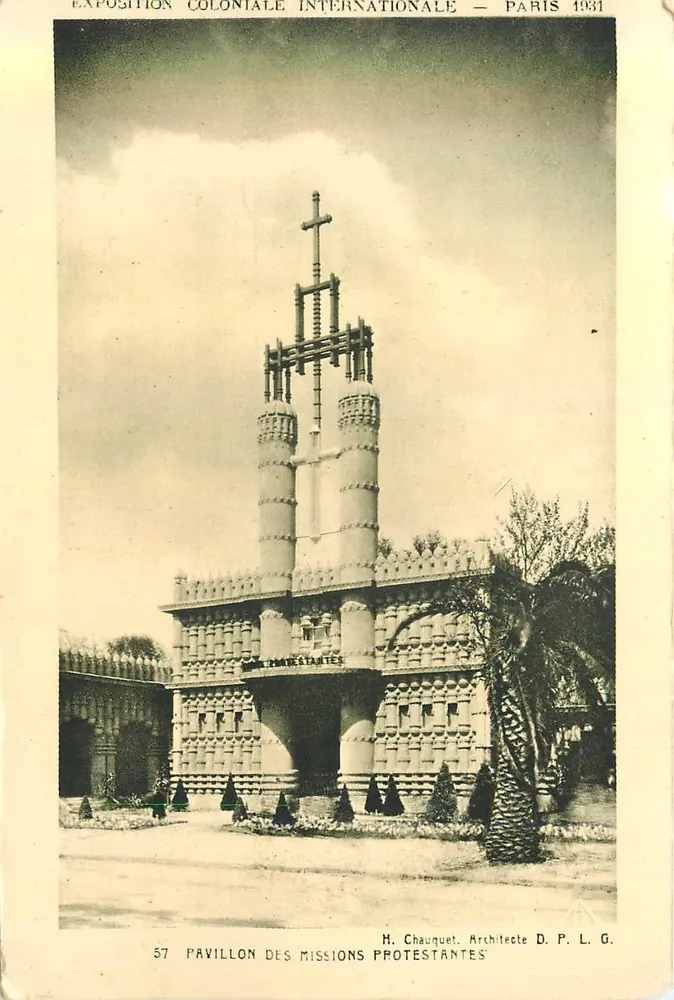 Pavillon des Missions Protestantes — Exposition Coloniale Internationale — Paris 1931 — H. Chauquet Architecte - Recto