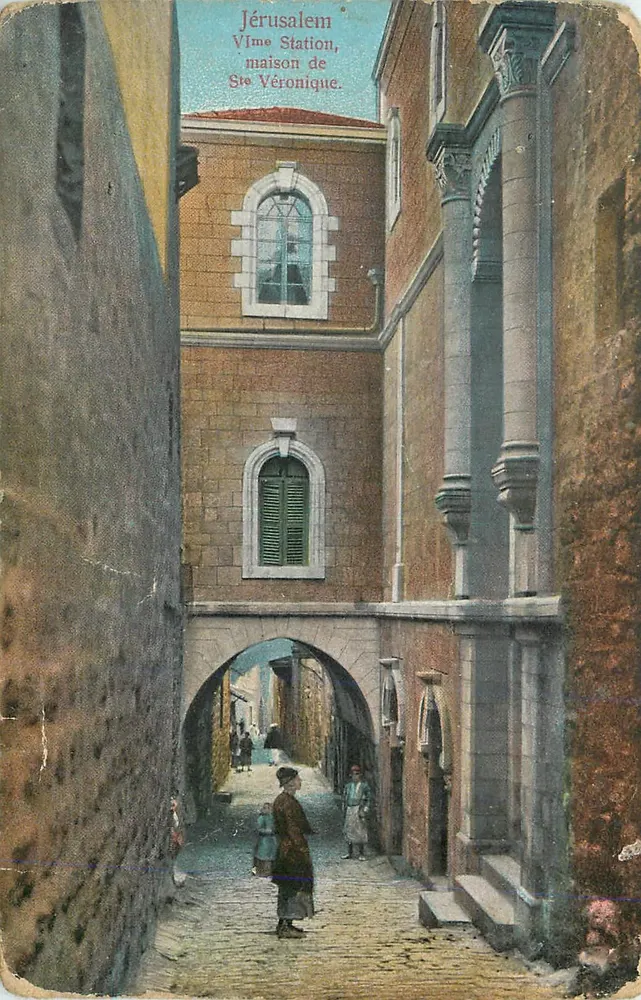 Jerusalém — Casa de Santa Verônica — União Postal Universal - Frente