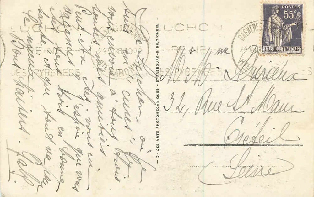 Luchon - A Buvette do Pré — editor ARB, n° 31 - Verso
