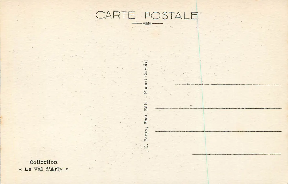 The Col des ARAVIS — Savoie — No. 42 — C. Pettex, Flumet (Savoie) - Back
