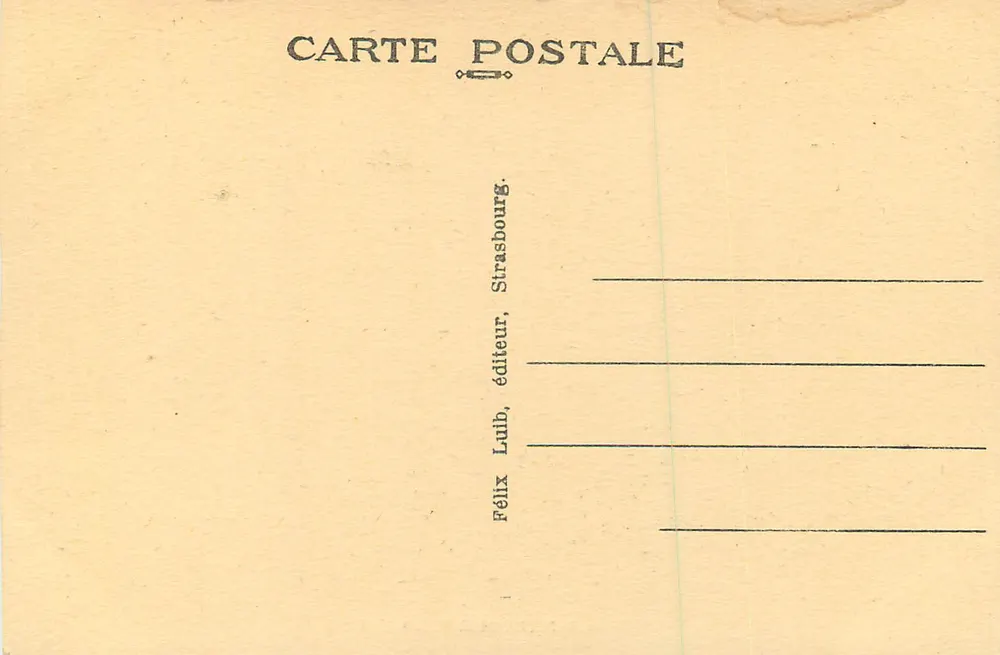 Rodovia Sainte-Odile-Hohwald — vista de floresta e estrada de montanha — Félix Luib, editor, Strasbourg - Verso
