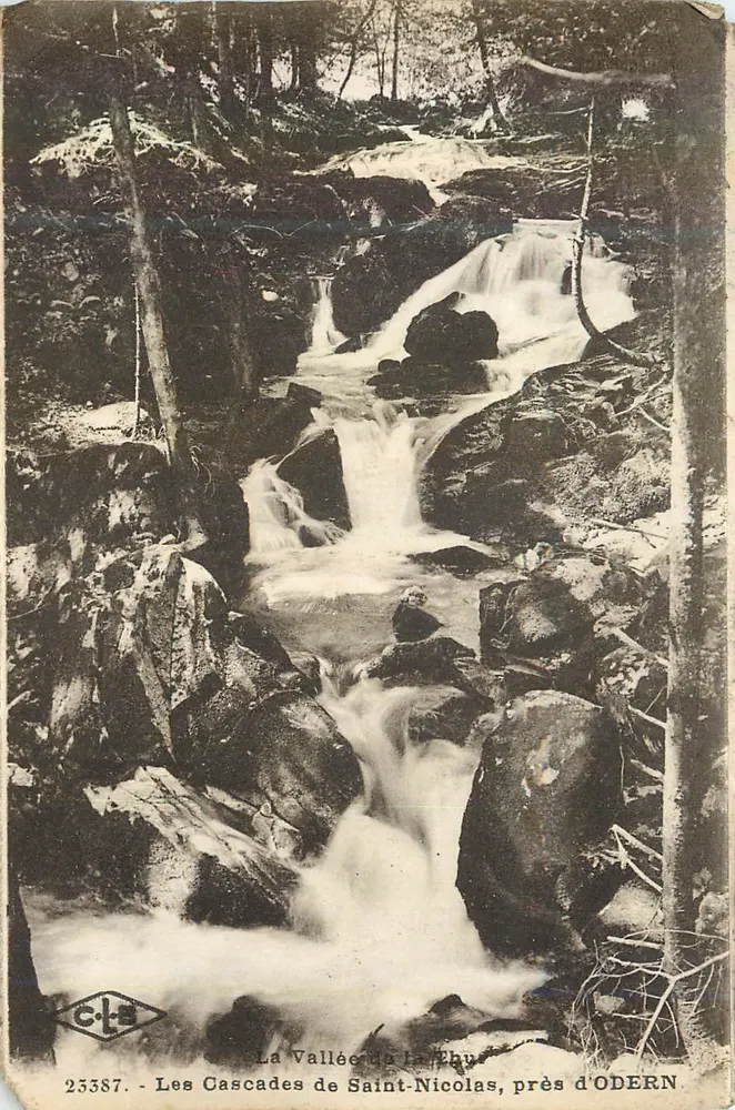 Die Wasserfälle von Saint-Nicolas, nahe ODERN — Die Tal der Thu — C.L.S. Nr. 25387 - Vorderseite
