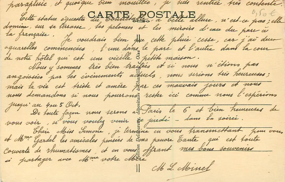 Castelo de Chantilly — Estátua equestre do Duque de Montmorency - Verso