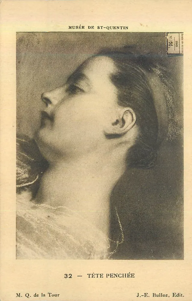 Cabeça inclinada — Museu de Saint-Quentin — J.-E. Bulloz, Editor - Frente