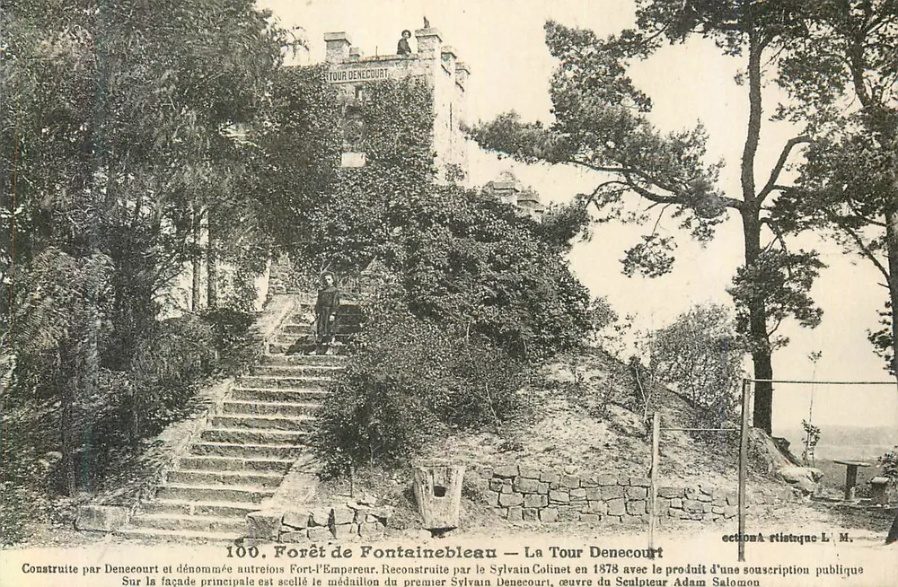 Forêt de Fontainebleau — La Tour Denecourt — Édition A. P. L. M. - Recto