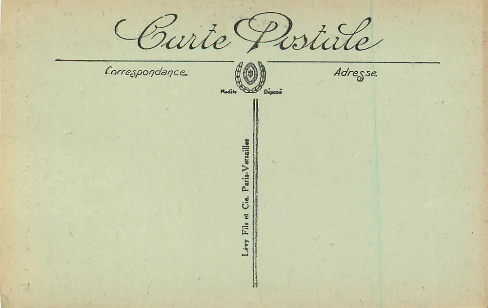 Castillo del Clos Lucé (parte sur) — Editor Lévy Fils et Cie, París-Versalles — n° 215 - Reverso