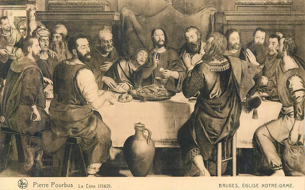 Die Letzte Mahlzeit — Gemälde von Pierre Pourbus (1562) — Verlag Nels, Brüssel - Vorderseite