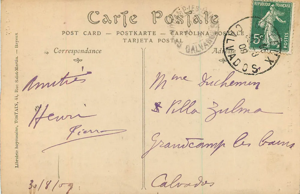 Bayeux — La Cathédrale, vue prise de l'Évêché — ND Phot. - Verso