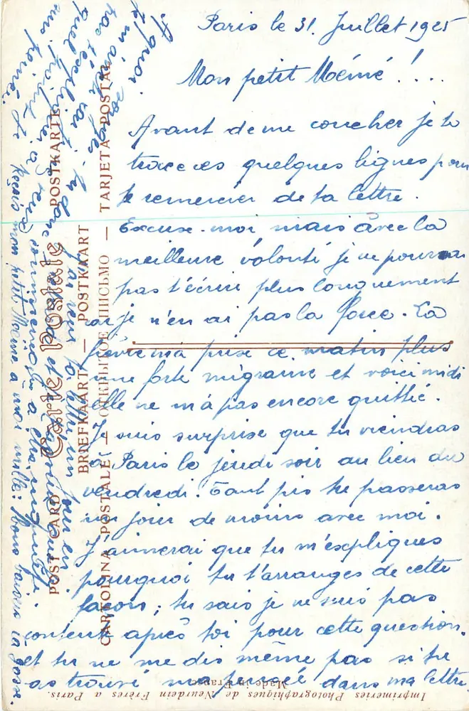 Leçon de clavecin — Musée du Luxembourg — Muenier, Pinxit - Verso