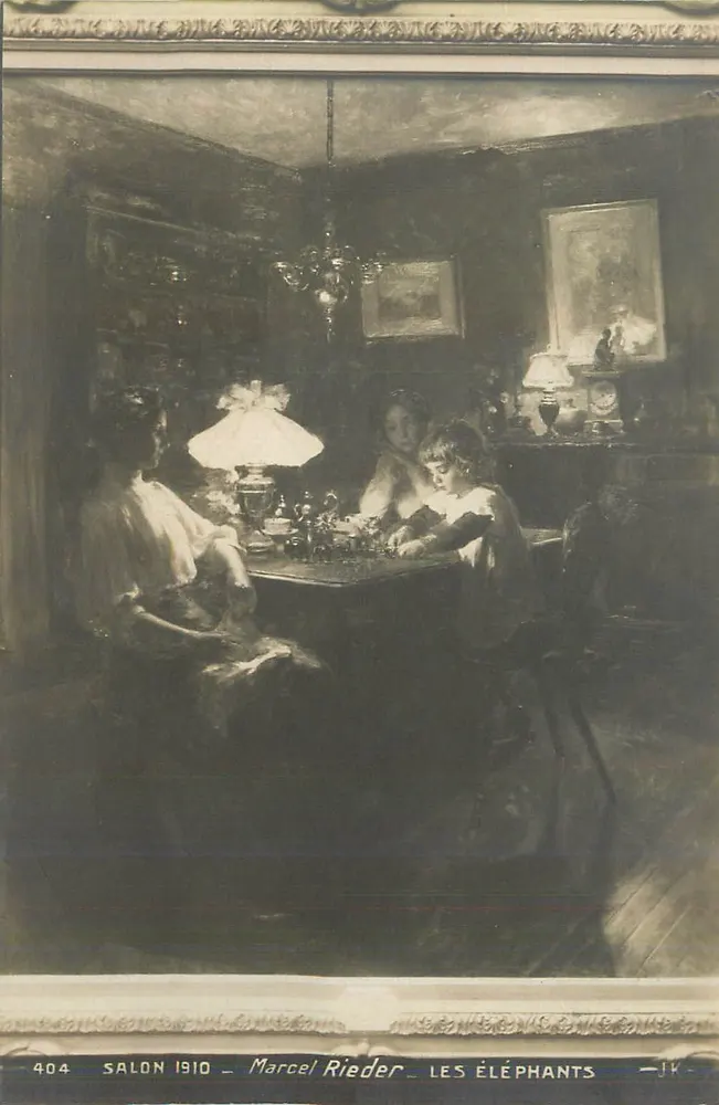Salon 1910 — Marcel Rieder — Les Éléphants — n° 404 - Voorkant