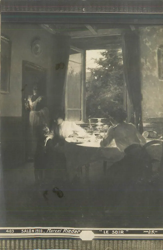 Sala de jantar — cena interior — Sala 1910, Marcel Rieder, n°403 - Frente