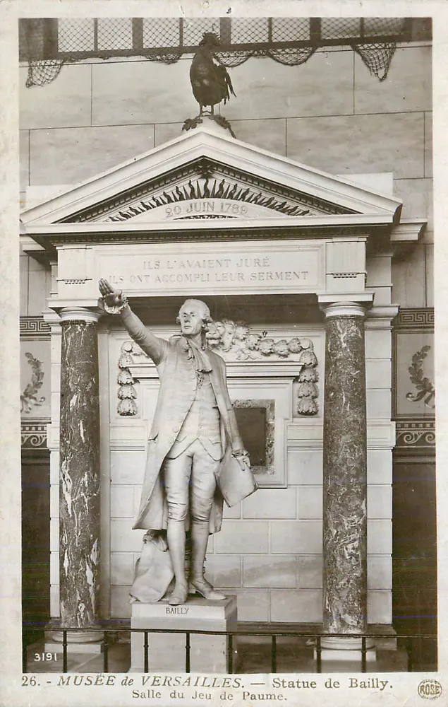 Statue de Bailly — Salle du Jeu de Paume, Musée de Versailles — éditeur ROSE, n° 3191 - Recto