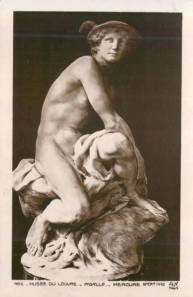 Mercure — statue de Pigalle — Musée du Louvre — éditeur A.N. Paris, n° 486 - Voorkant