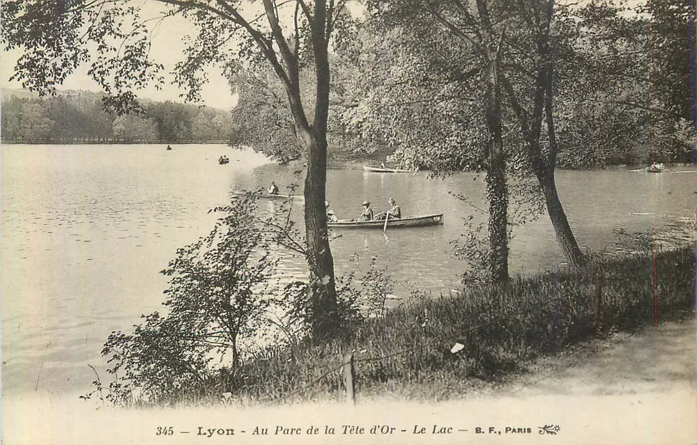Lyon — Am Parc de la Tête d'Or — Der See — B.F., Paris — n°345 - Vorderseite