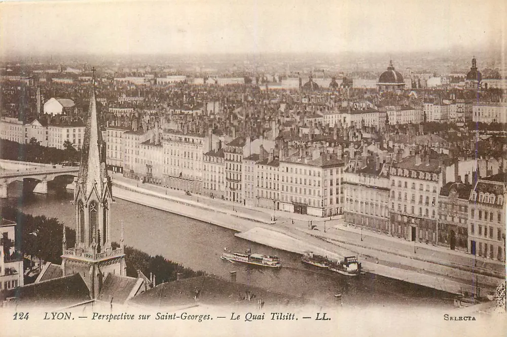 LYON — Perspectiva de São Jorge — O Quai Tilsitt — LL. — SELECTA - Frente