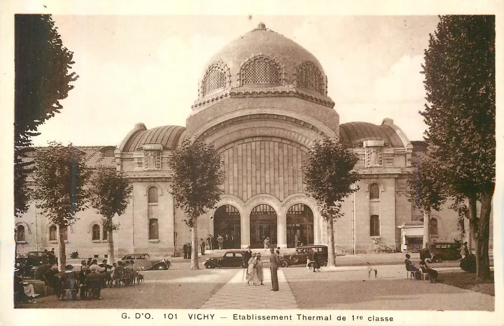 Vichy — Establecimiento Termal de Primera Clase — G. D'O. 101 - Anverso
