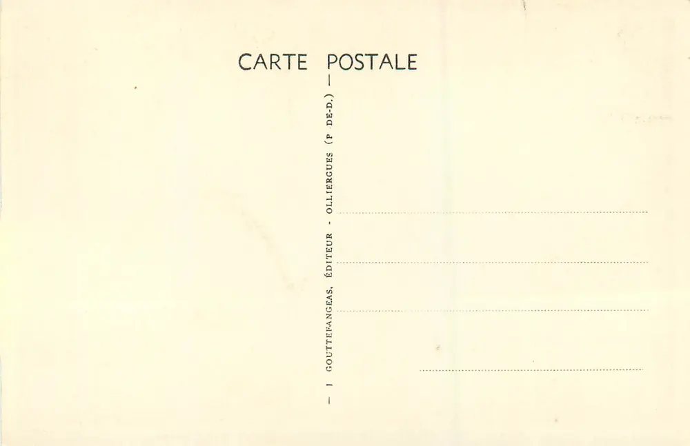 Vichy — Establecimiento Termal de Primera Clase — G. D'O. 101 - Reverso