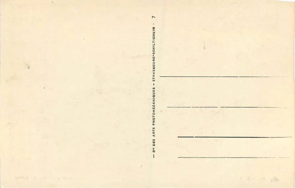Orangerie der Celestinen — Vichy — uitgever GIE des Arts Photomécaniques, Straßburg - Achterkant