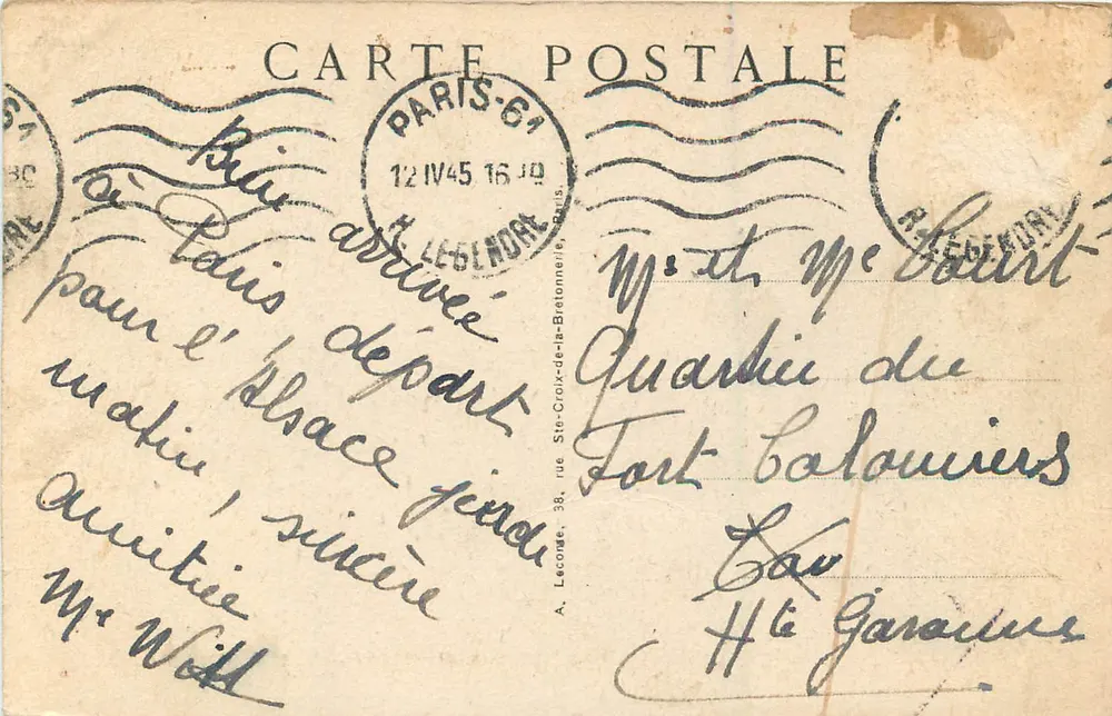 PARIS — Avenida da Ópera — Tuy - Verso