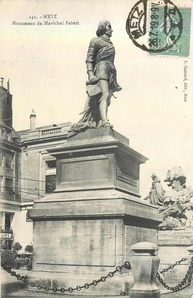 Monumento do Maréchal Fabert — Metz — F. Command édit, Metz - Frente