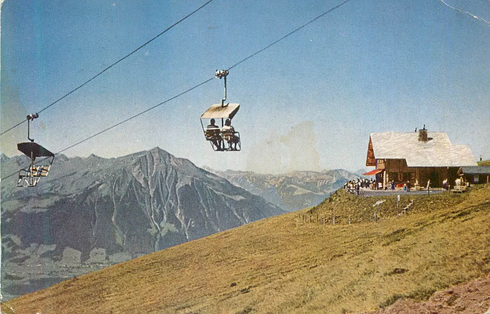 Berghaus Niederhorn — 1905 m — éditeur: Studer, Stelliburg; Druck: J. Vetter, Thun - Recto